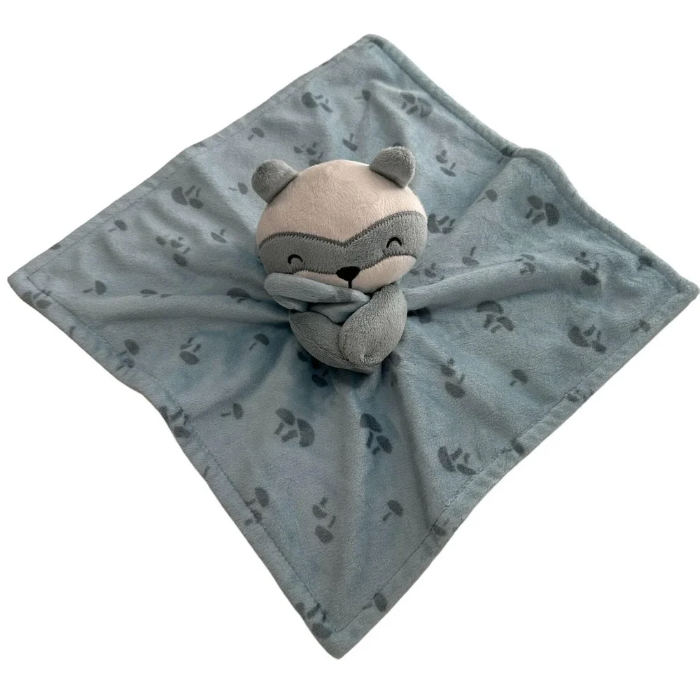Gerber Modern Moments Baby Lovey Security Blanket‎ Plush Raccoon Design 14